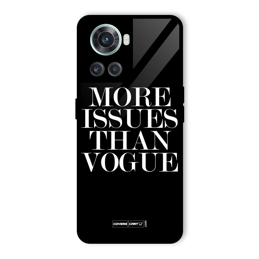 More Issues than Vogue (Black) Glass Back Case for OnePlus 10R