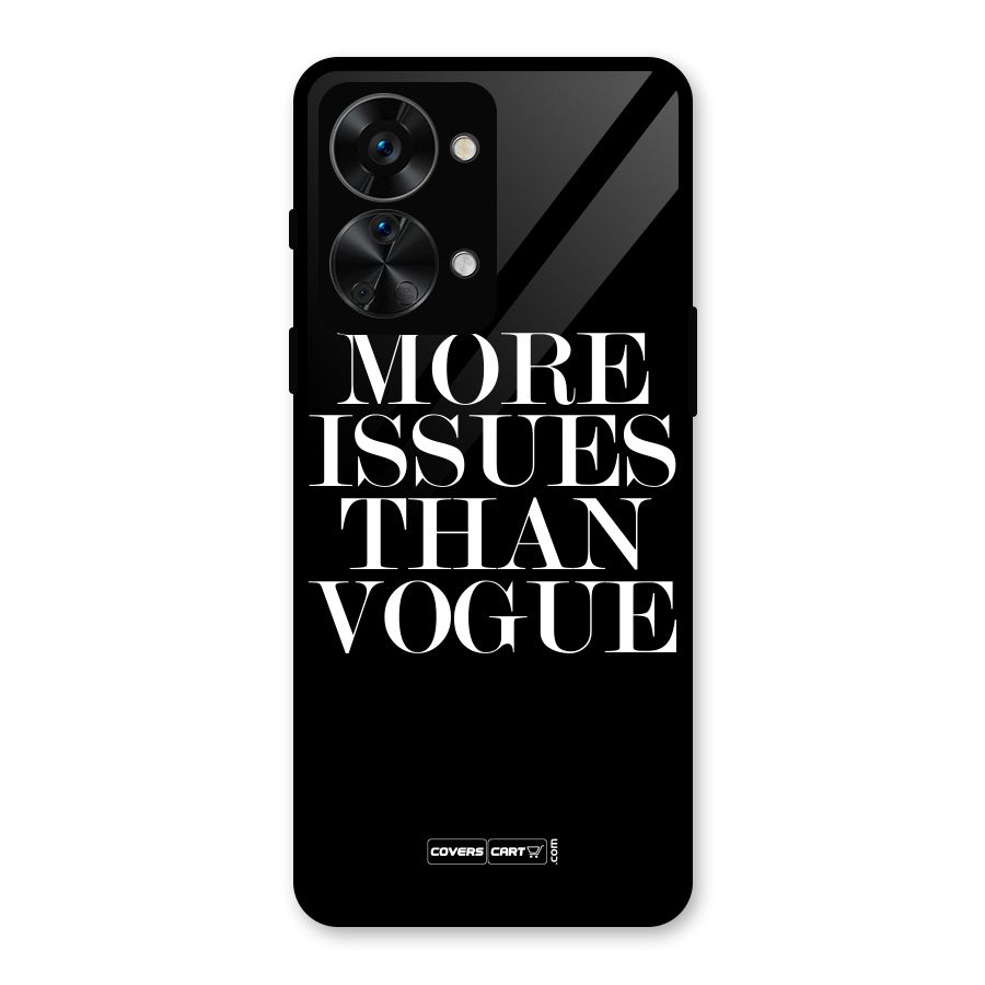 More Issues than Vogue (Black) Glass Back Case for OnePlus Nord 2T
