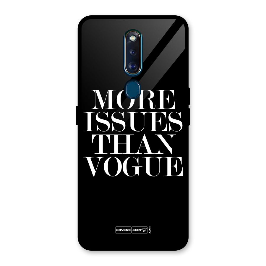 More Issues than Vogue (Black) Glass Back Case for Oppo F11 Pro