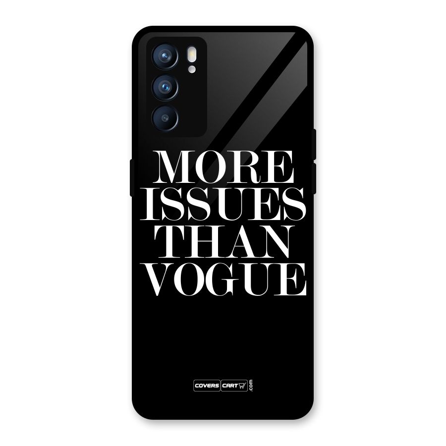 More Issues than Vogue (Black) Glass Back Case for Oppo Reno6 5G