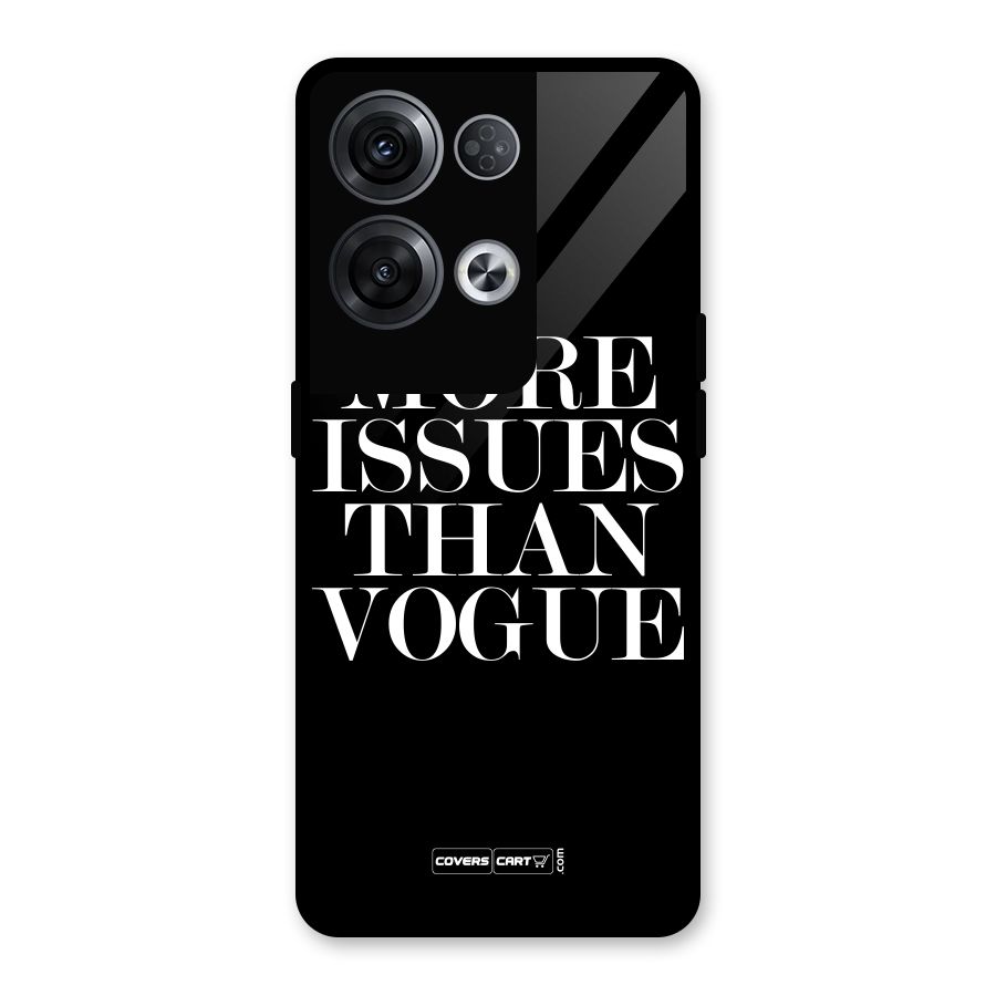 More Issues than Vogue (Black) Glass Back Case for Oppo Reno8 Pro 5G