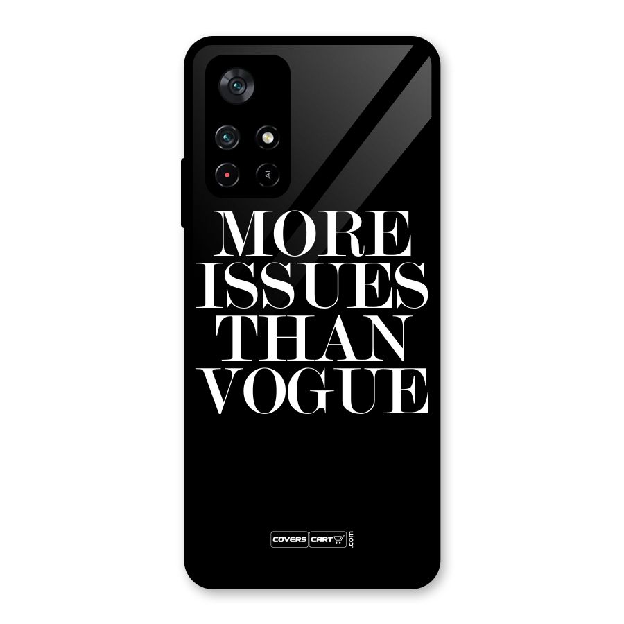More Issues than Vogue (Black) Glass Back Case for Poco M4 Pro 5G