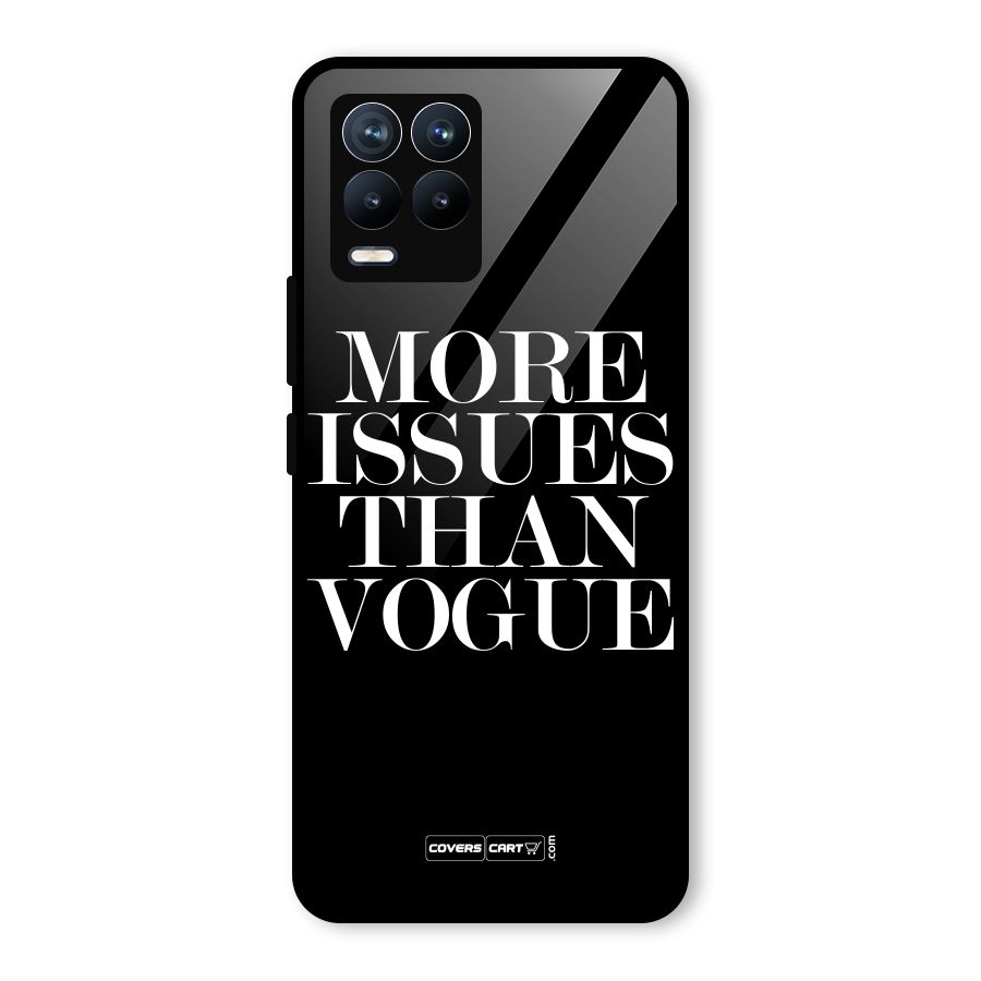 More Issues than Vogue (Black) Glass Back Case for Realme 8