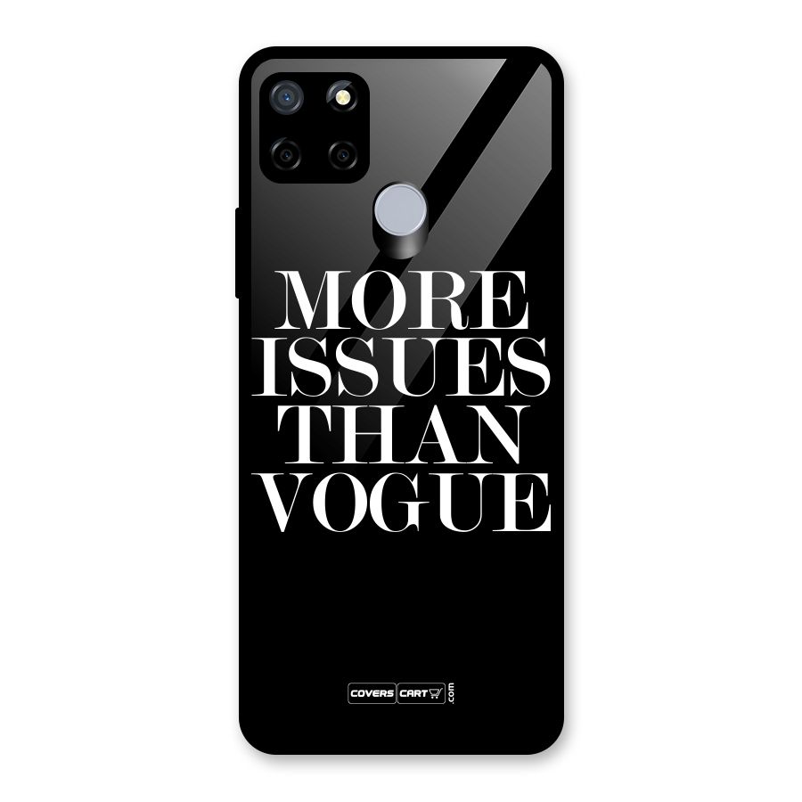 More Issues than Vogue (Black) Glass Back Case for Realme C15