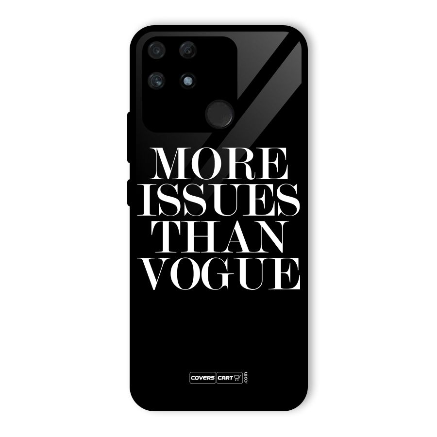 More Issues than Vogue (Black) Glass Back Case for Realme Narzo 50A