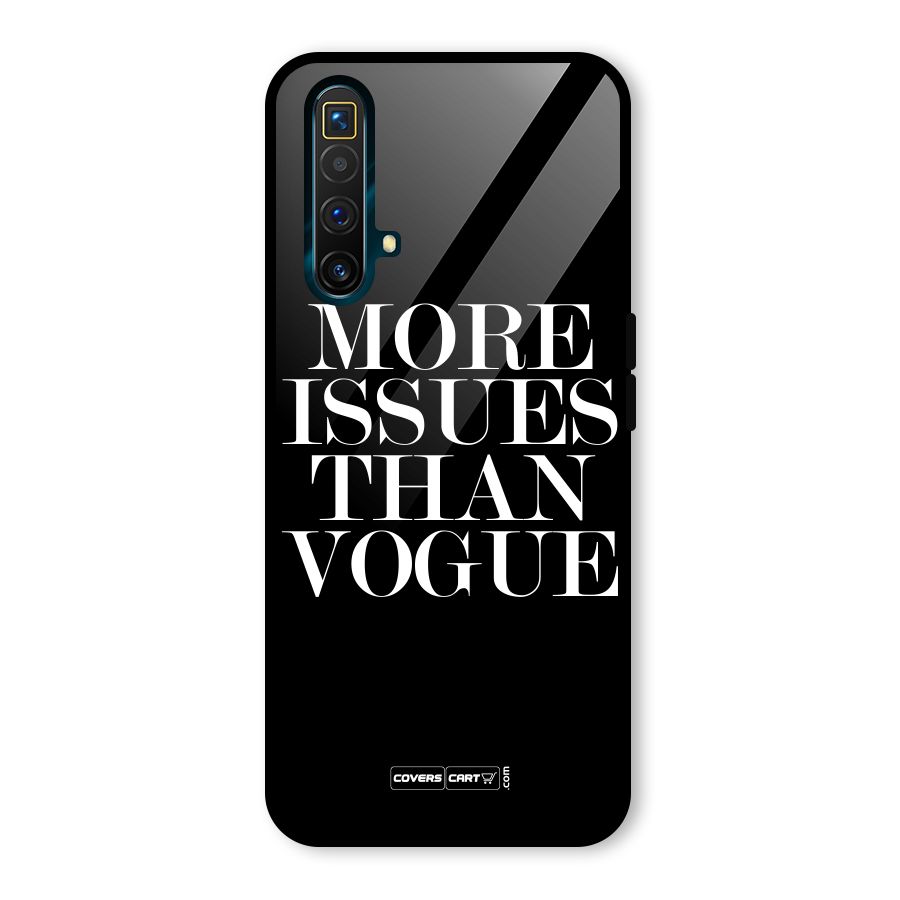 More Issues than Vogue (Black) Glass Back Case for Realme X3 SuperZoom