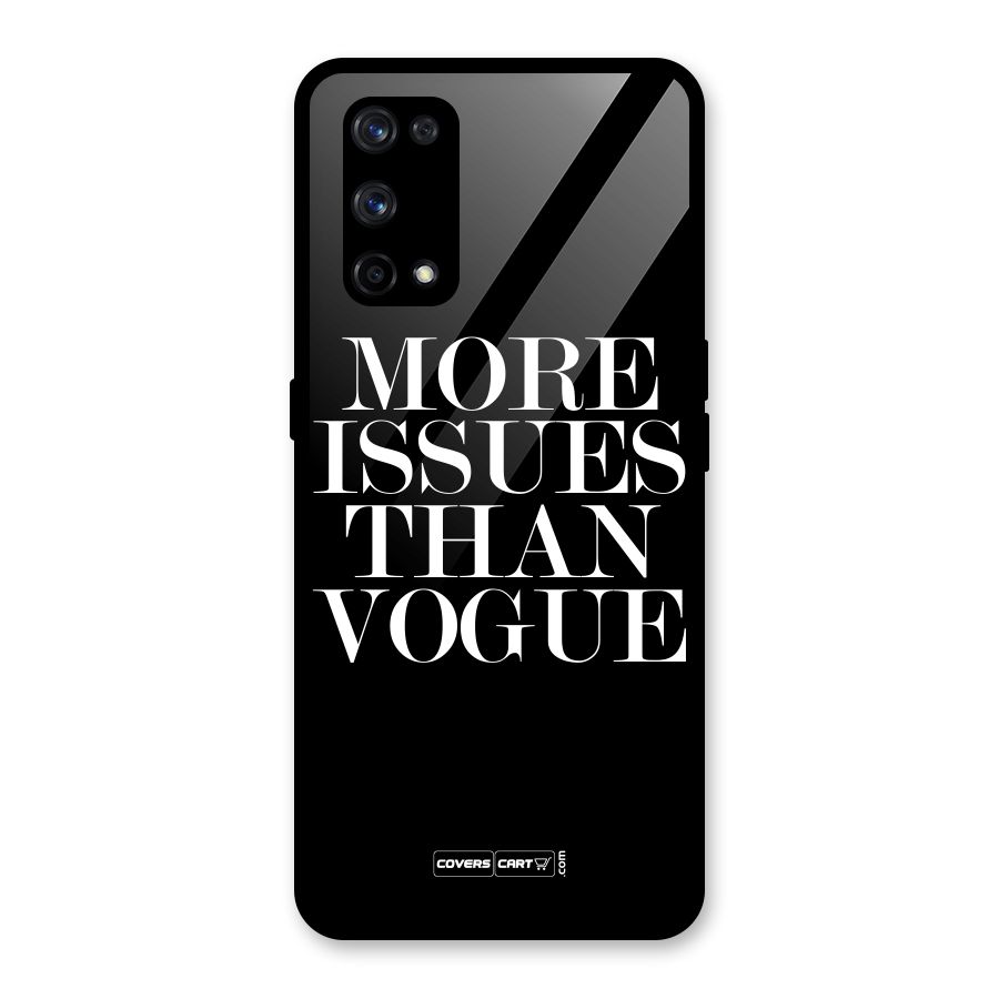 More Issues than Vogue (Black) Glass Back Case for Realme X7 Pro