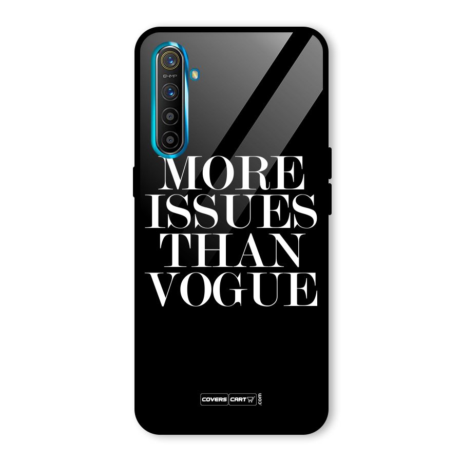 More Issues than Vogue (Black) Glass Back Case for Realme XT
