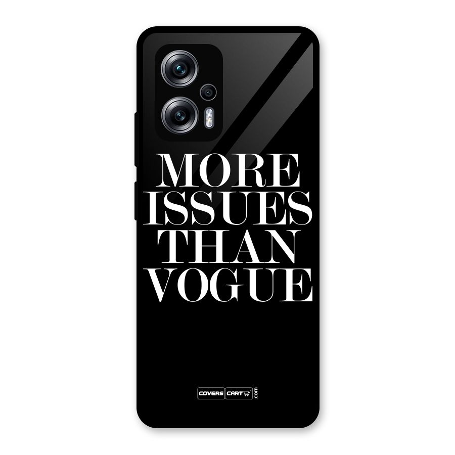 More Issues than Vogue (Black) Glass Back Case for Redmi K50i