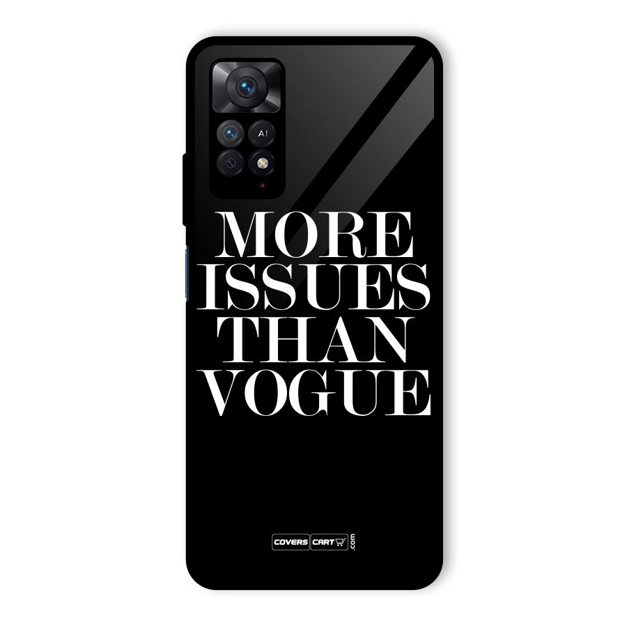 More Issues than Vogue (Black) Glass Back Case for Redmi Note 11 Pro Plus 5G