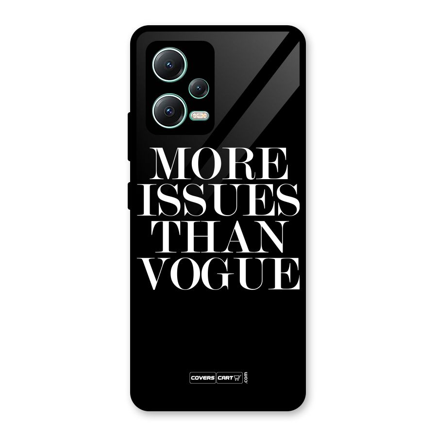 More Issues than Vogue (Black) Glass Back Case for Redmi Note 12 5G