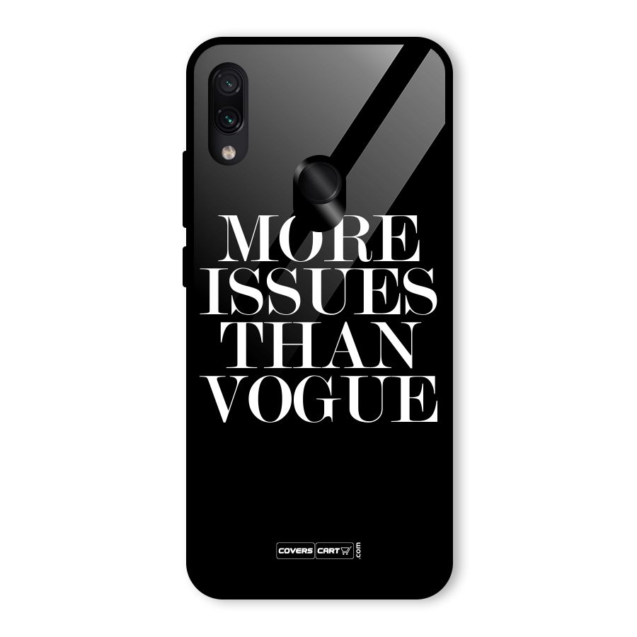 More Issues than Vogue (Black) Glass Back Case for Redmi Note 7 Pro