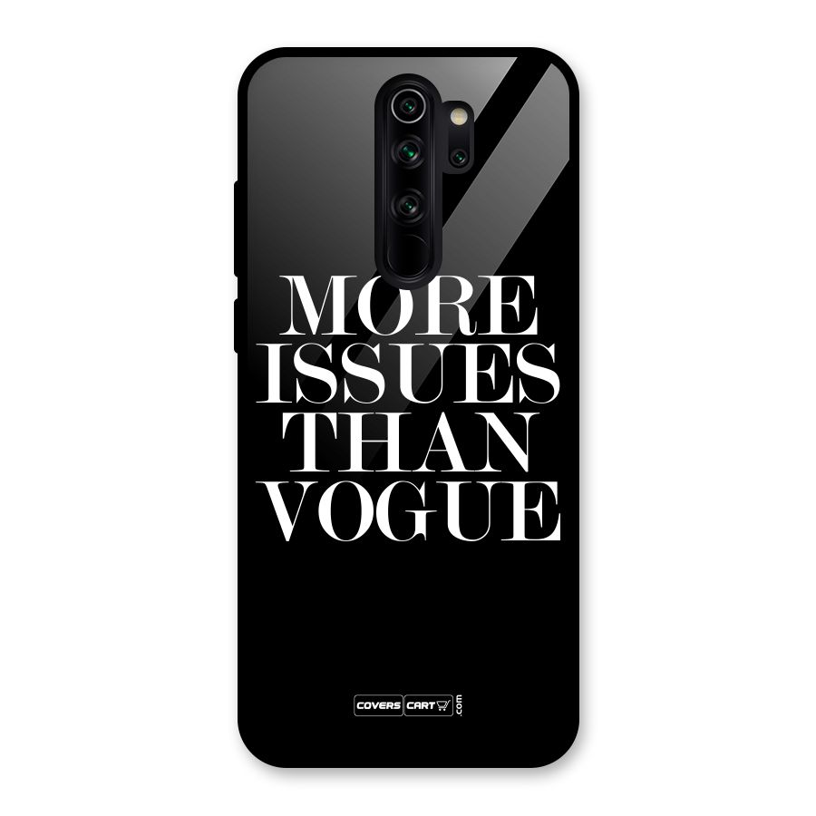 More Issues than Vogue (Black) Glass Back Case for Redmi Note 8 Pro