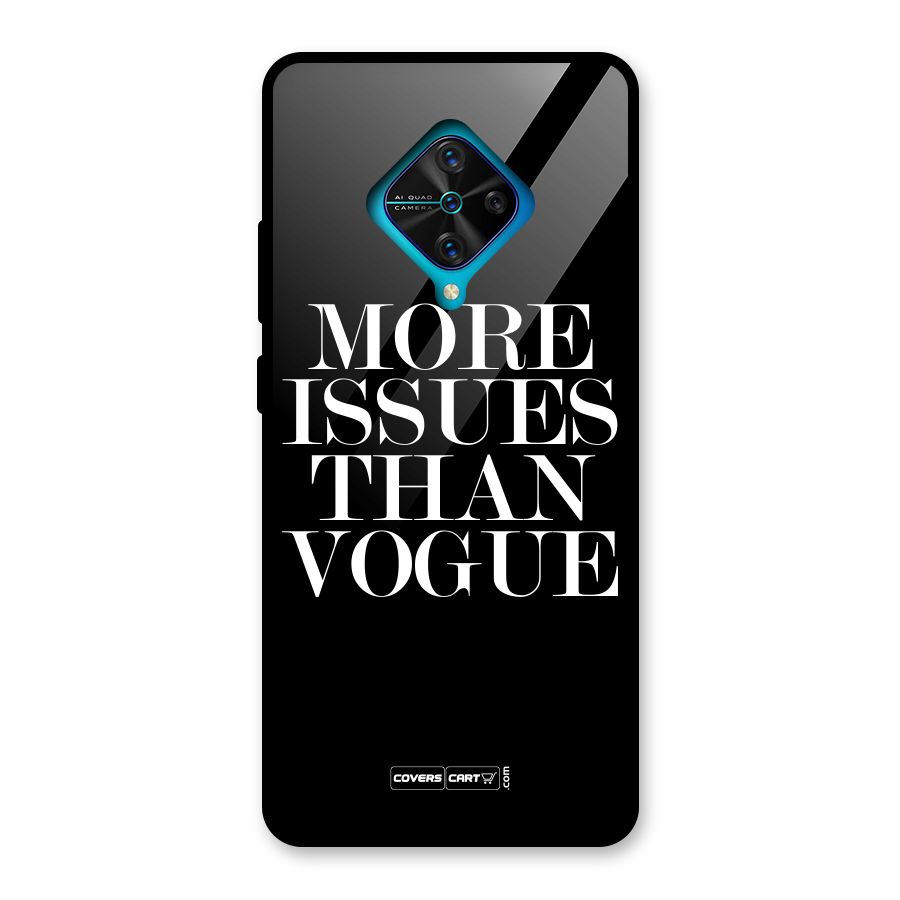 More Issues than Vogue (Black) Glass Back Case for Vivo S1 Pro