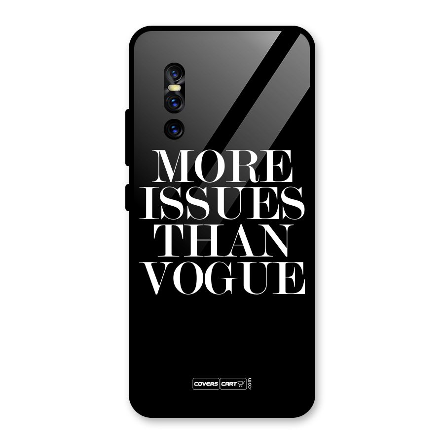 More Issues than Vogue (Black) Glass Back Case for Vivo V15 Pro