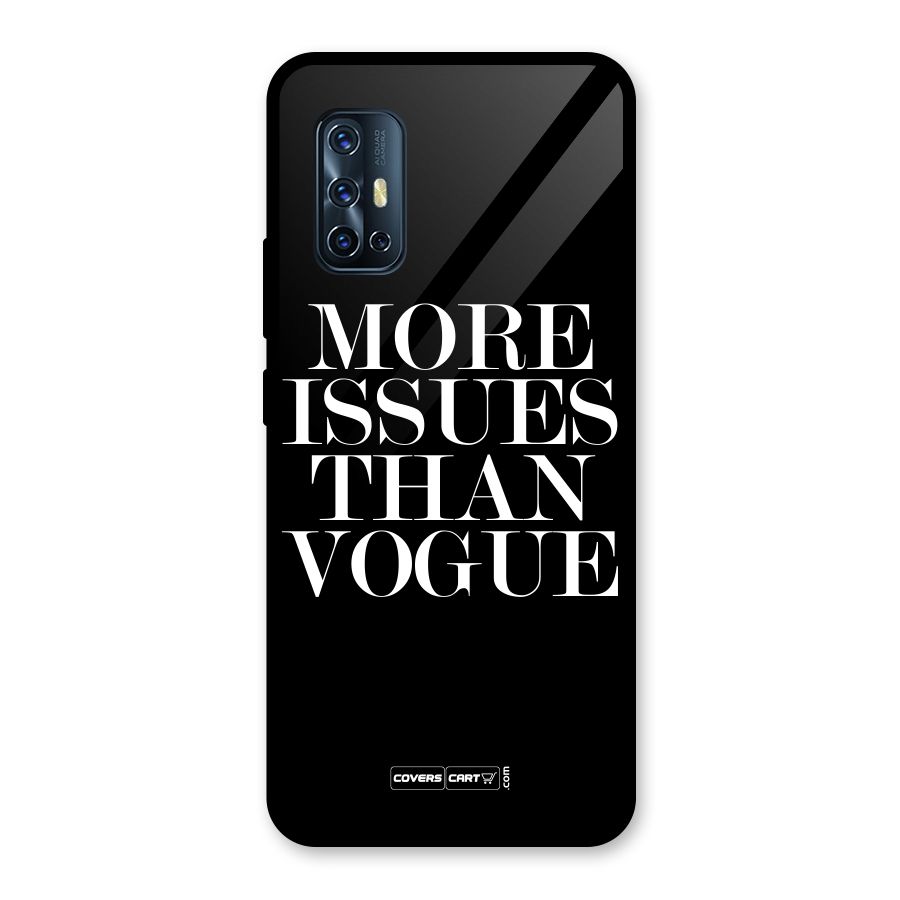 More Issues than Vogue (Black) Glass Back Case for Vivo V17