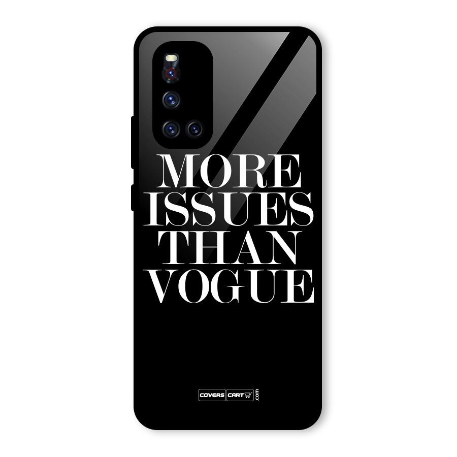 More Issues than Vogue (Black) Glass Back Case for Vivo V19
