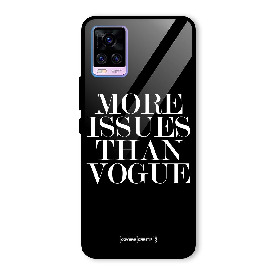 More Issues than Vogue (Black) Glass Back Case for Vivo V20 Pro
