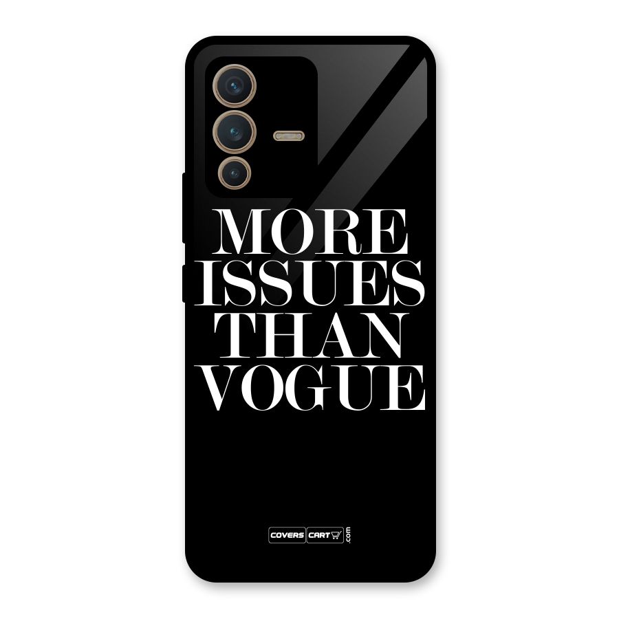 More Issues than Vogue (Black) Glass Back Case for Vivo V23 5G