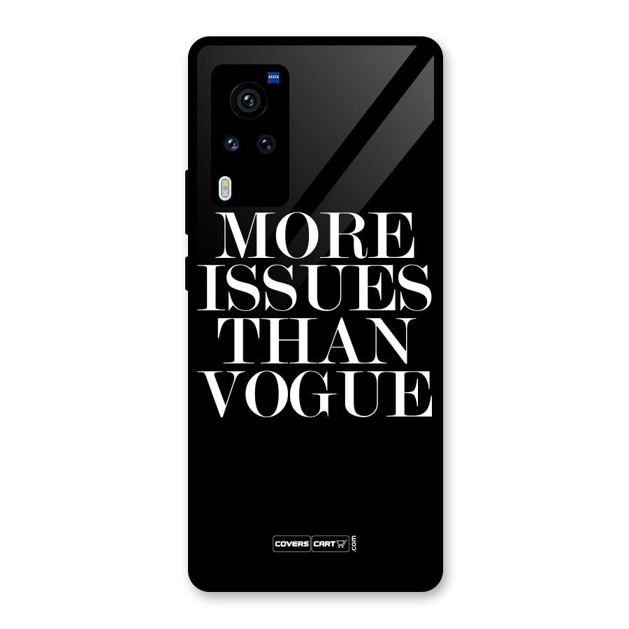 More Issues than Vogue (Black) Glass Back Case for Vivo X60 Pro