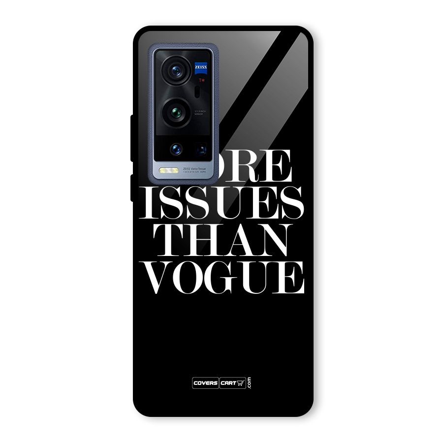 More Issues than Vogue (Black) Glass Back Case for Vivo X60 Pro Plus