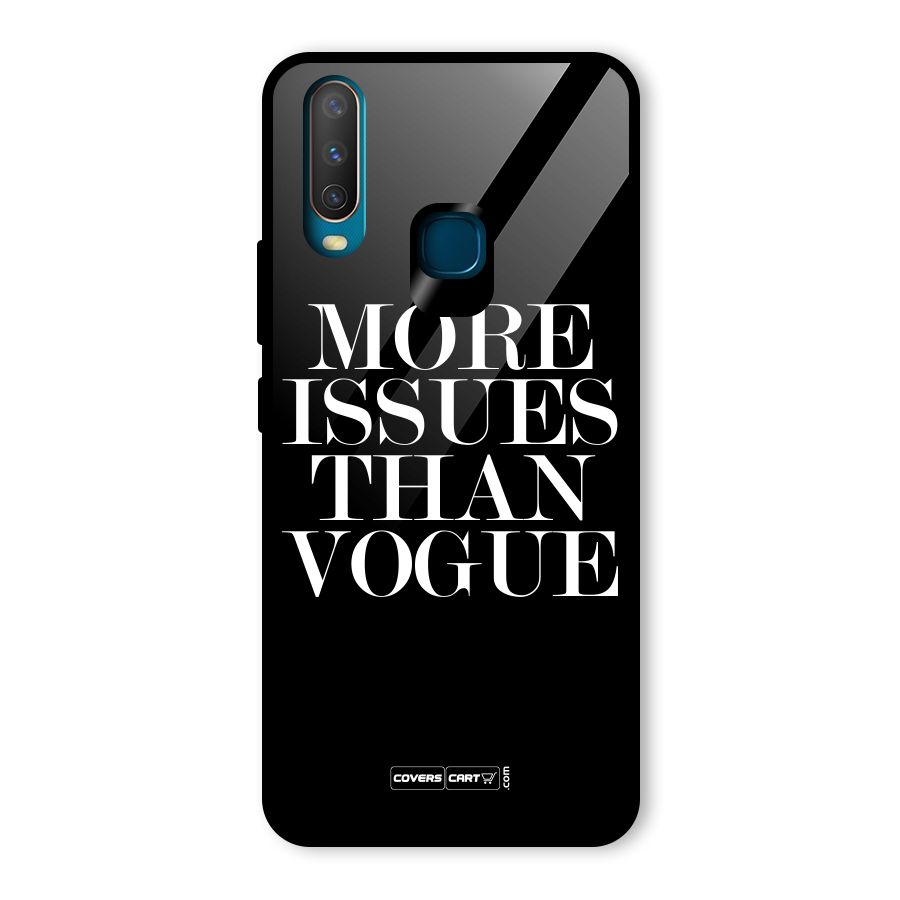 More Issues than Vogue (Black) Glass Back Case for Vivo Y17