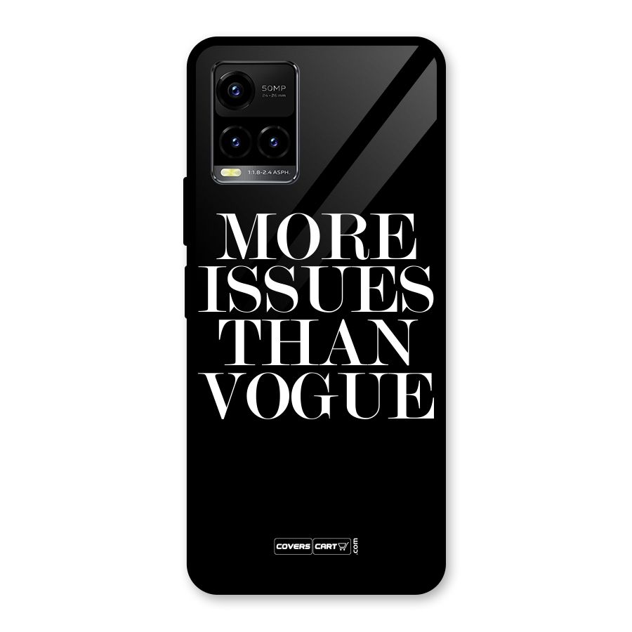 More Issues than Vogue (Black) Glass Back Case for Vivo Y21A
