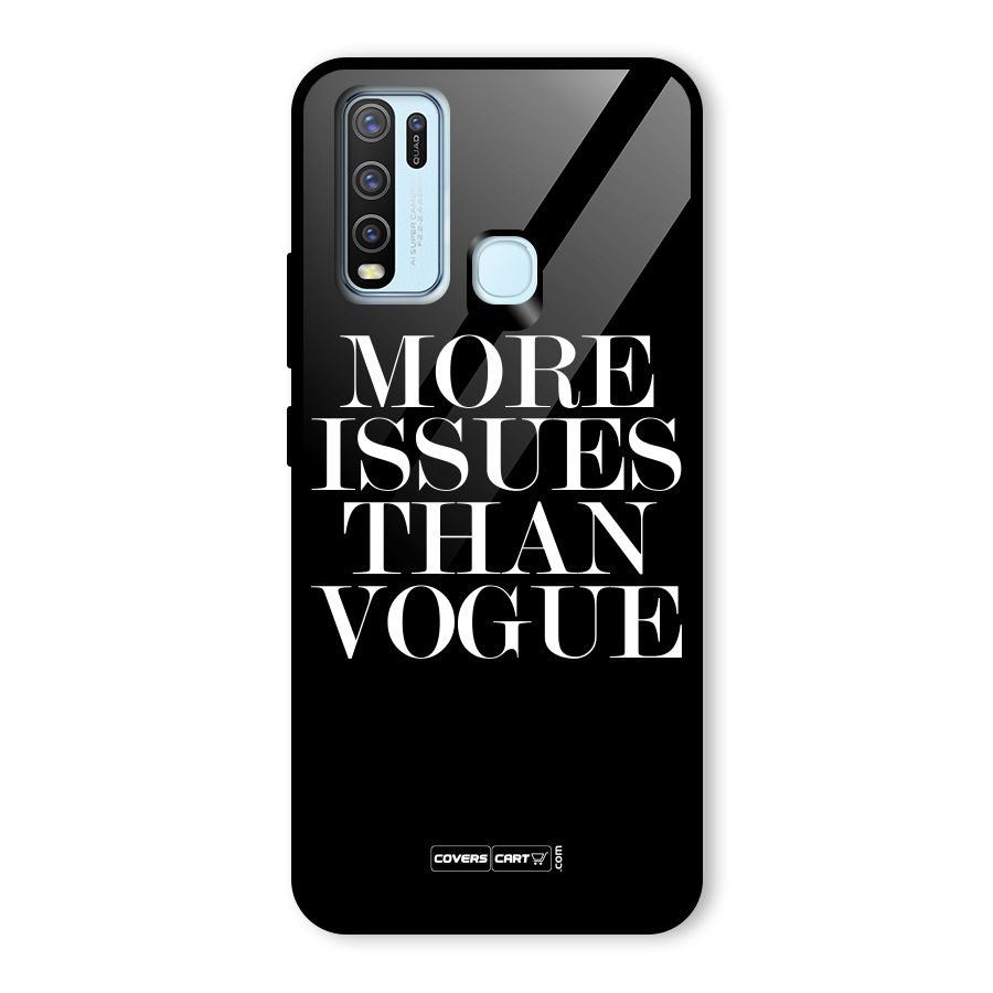 More Issues than Vogue (Black) Glass Back Case for Vivo Y50