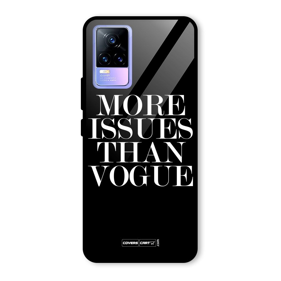 More Issues than Vogue (Black) Glass Back Case for Vivo Y73