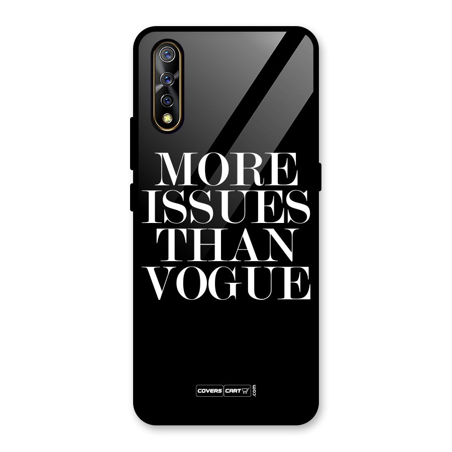 More Issues than Vogue (Black) Glass Back Case for Vivo Z1x