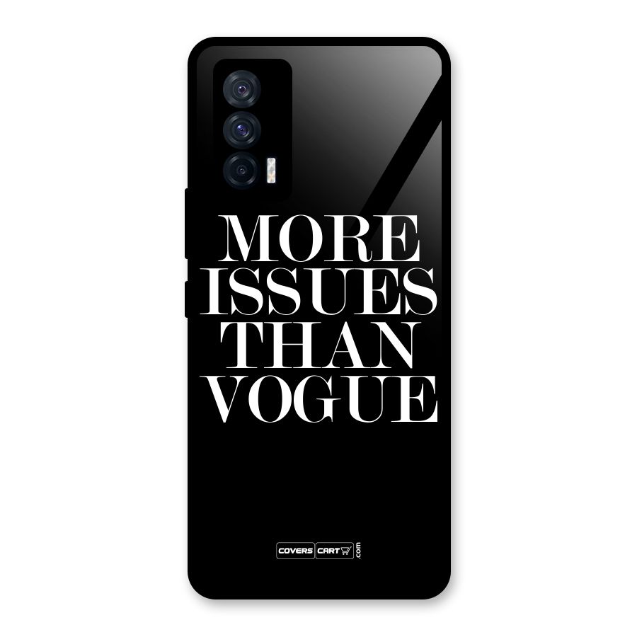More Issues than Vogue (Black) Glass Back Case for Vivo iQOO 7 5G