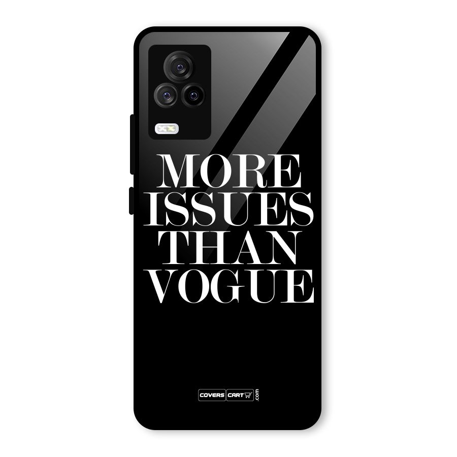 More Issues than Vogue (Black) Glass Back Case for Vivo iQOO 7 Legend 5G