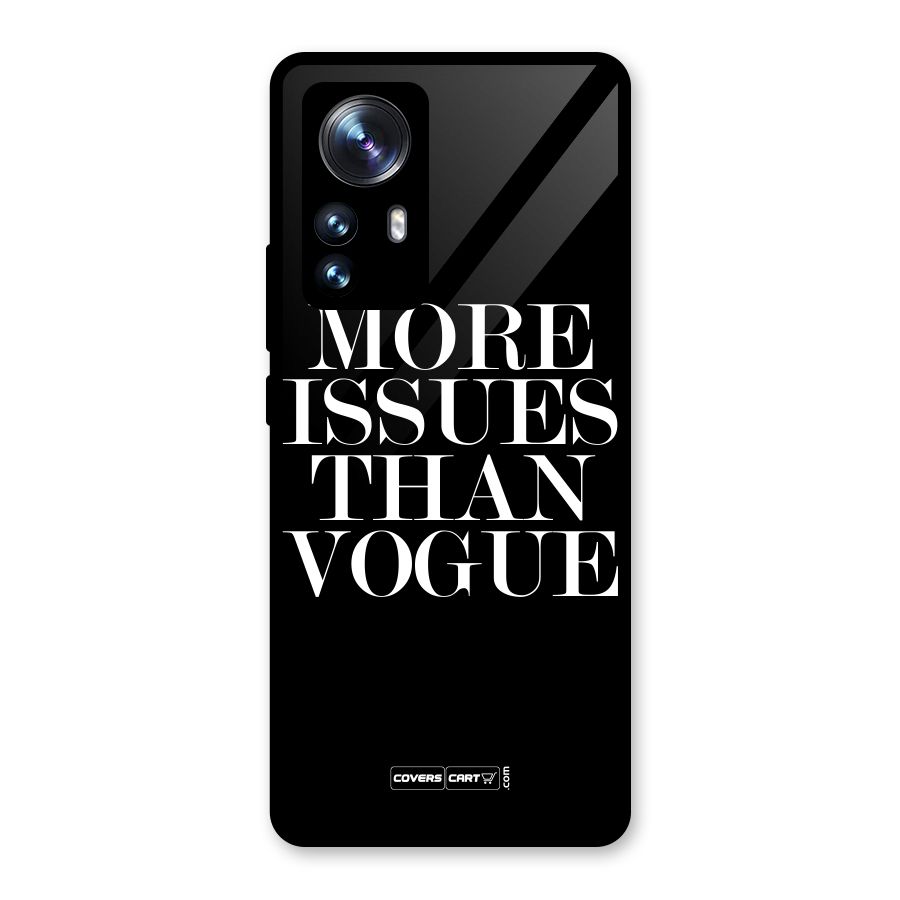 More Issues than Vogue (Black) Glass Back Case for Xiaomi 12 Pro