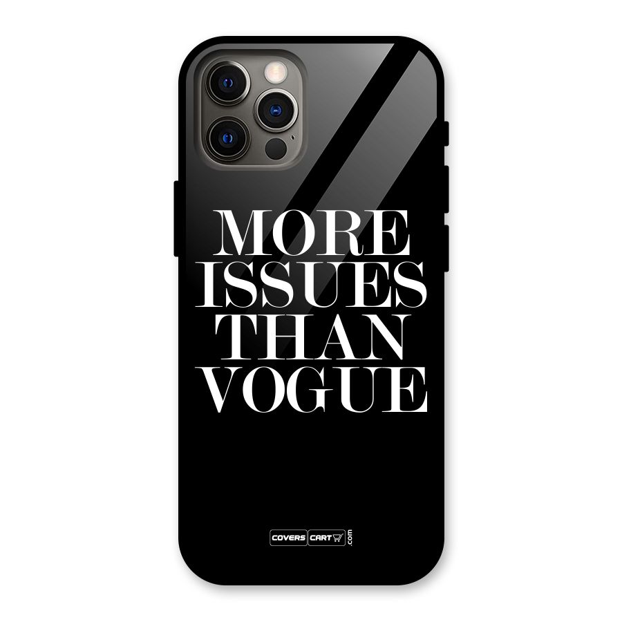 More Issues than Vogue (Black) Glass Back Case for iPhone 12 Pro
