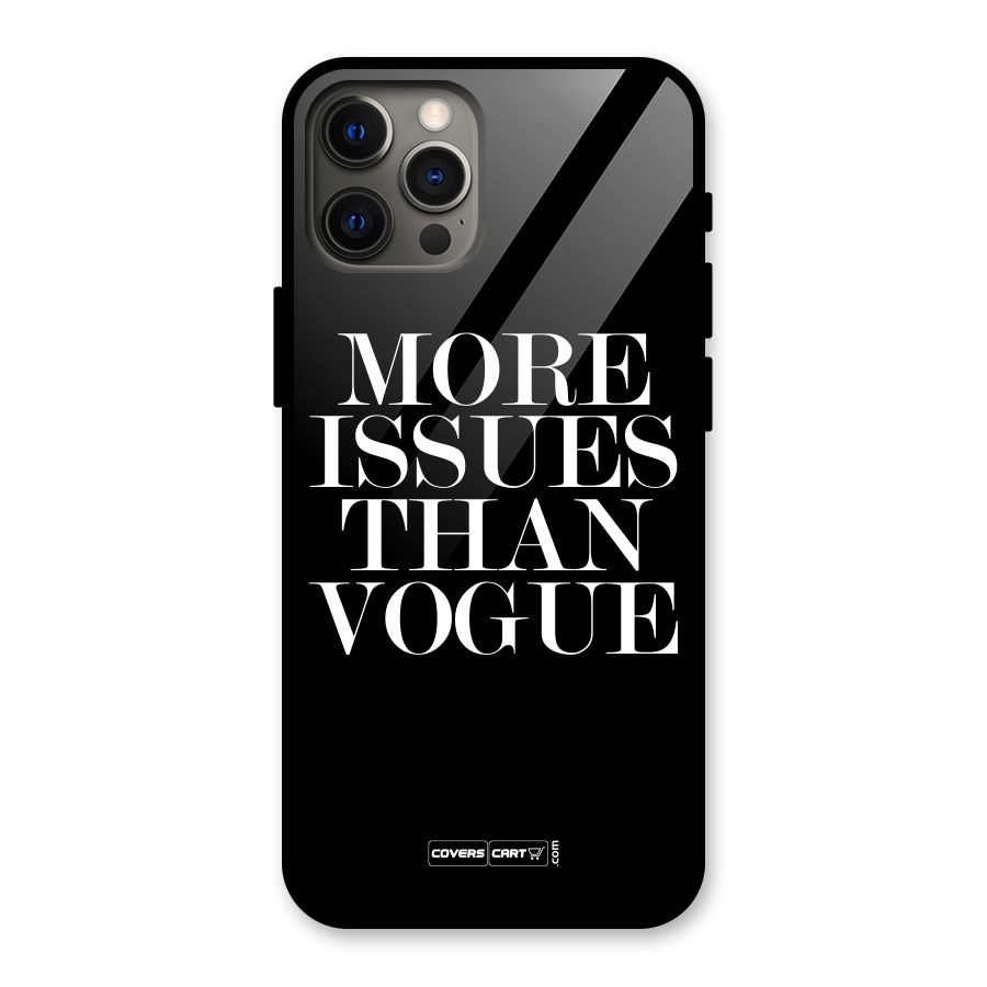 More Issues than Vogue (Black) Glass Back Case for iPhone 12 Pro Max