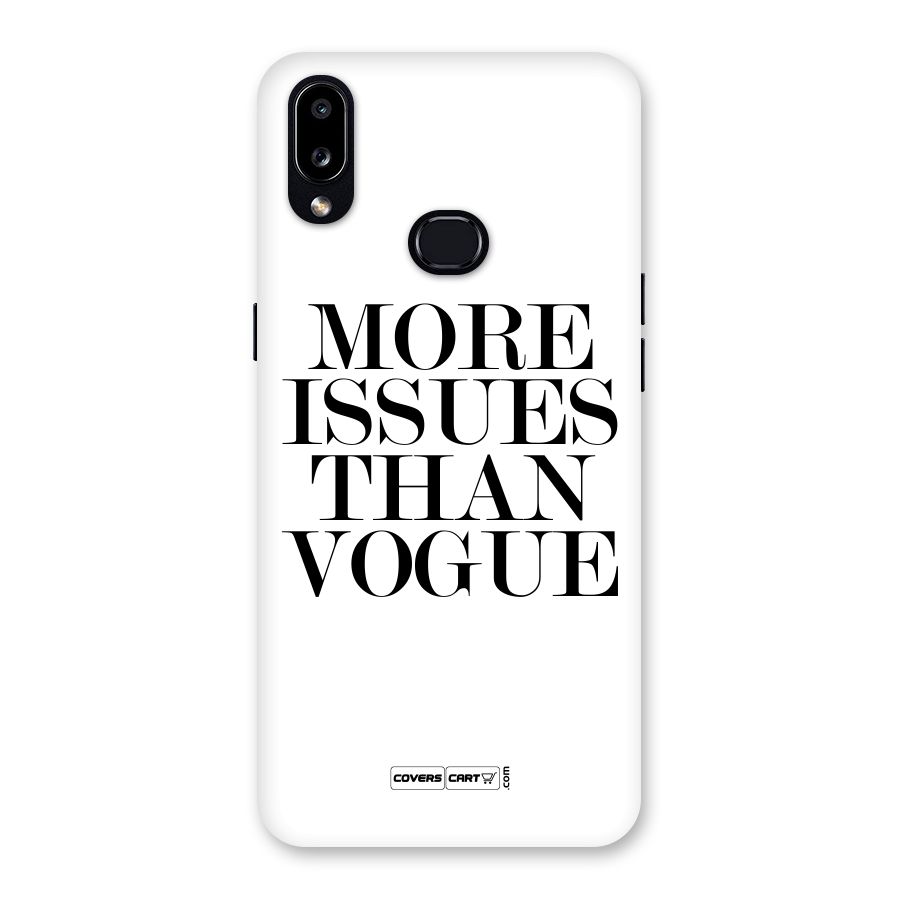 More Issues than Vogue (White) Back Case for Galaxy A10s