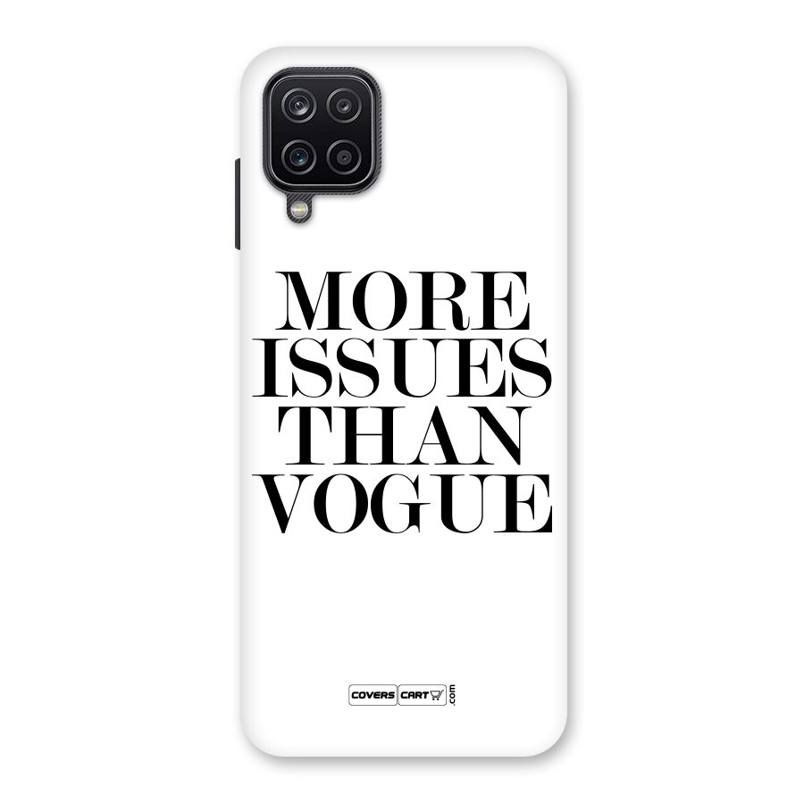 More Issues than Vogue (White) Back Case for Galaxy A12