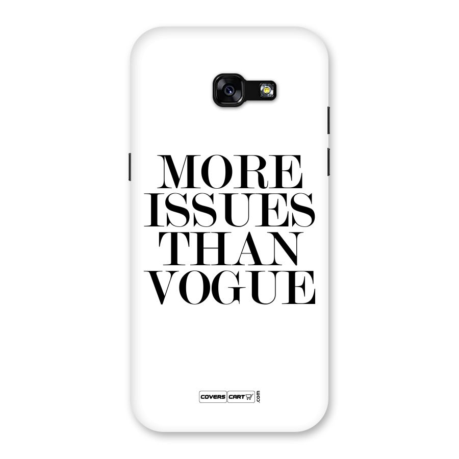 More Issues than Vogue (White) Back Case for Galaxy A5 2017