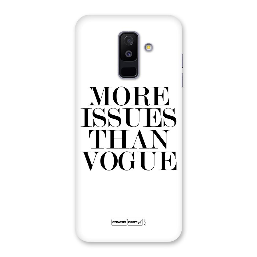 More Issues than Vogue (White) Back Case for Galaxy A6 Plus