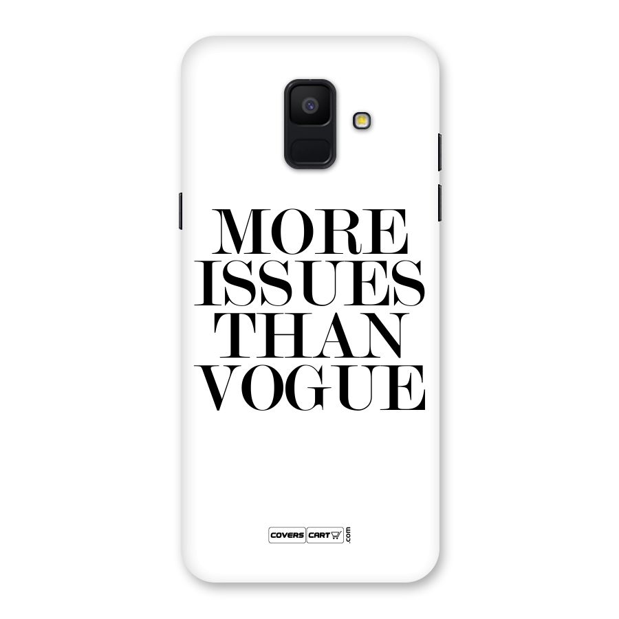 More Issues than Vogue (White) Back Case for Galaxy A6 (2018)