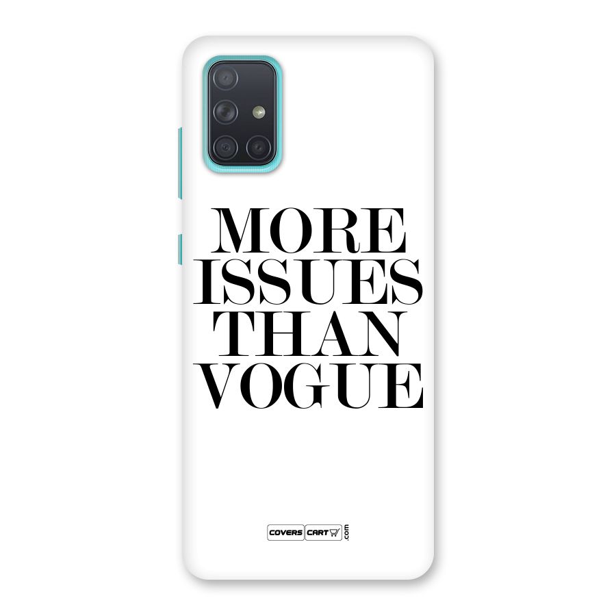 More Issues than Vogue (White) Back Case for Galaxy A71