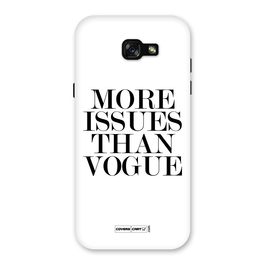 More Issues than Vogue (White) Back Case for Galaxy A7 (2017)