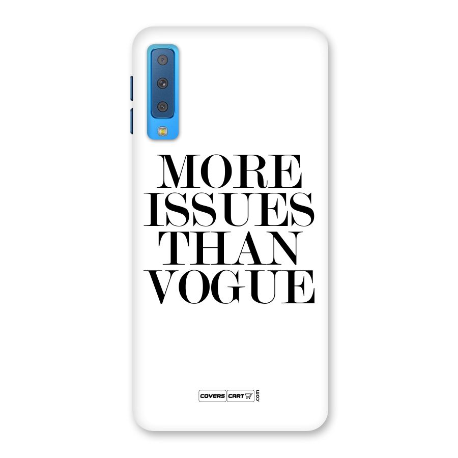 More Issues than Vogue (White) Back Case for Galaxy A7 (2018)