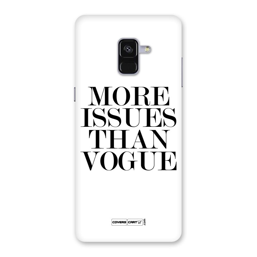 More Issues than Vogue (White) Back Case for Galaxy A8 Plus