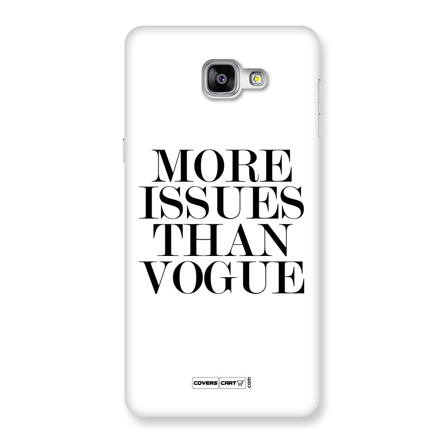 More Issues than Vogue (White) Back Case for Galaxy A9