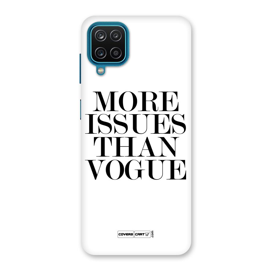 More Issues than Vogue (White) Back Case for Galaxy F12
