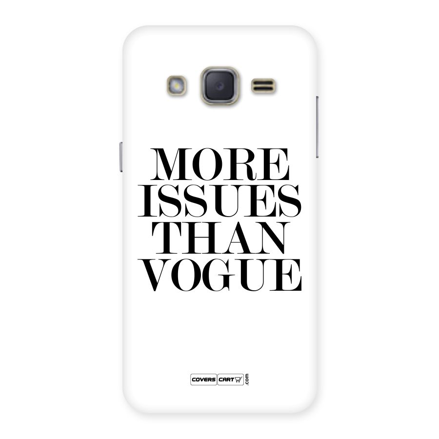 More Issues than Vogue (White) Back Case for Galaxy J2