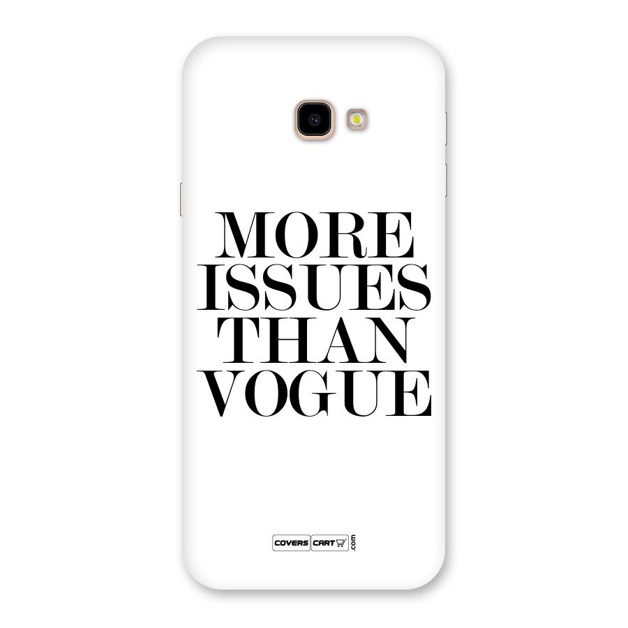 More Issues than Vogue (White) Back Case for Galaxy J4 Plus