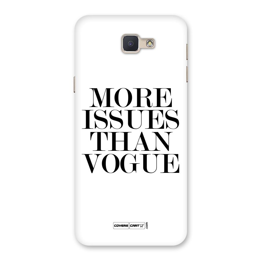 More Issues than Vogue (White) Back Case for Galaxy J5 Prime