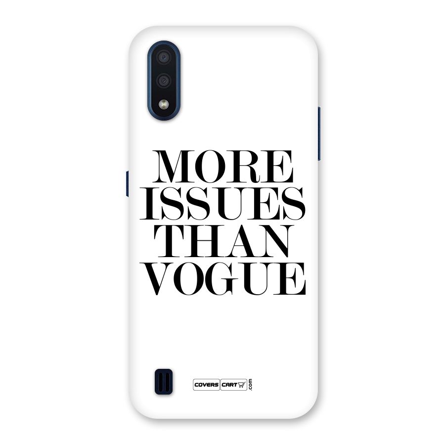 More Issues than Vogue (White) Back Case for Galaxy M01